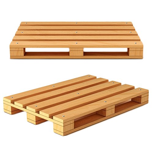 Local hardwood four-way pallet